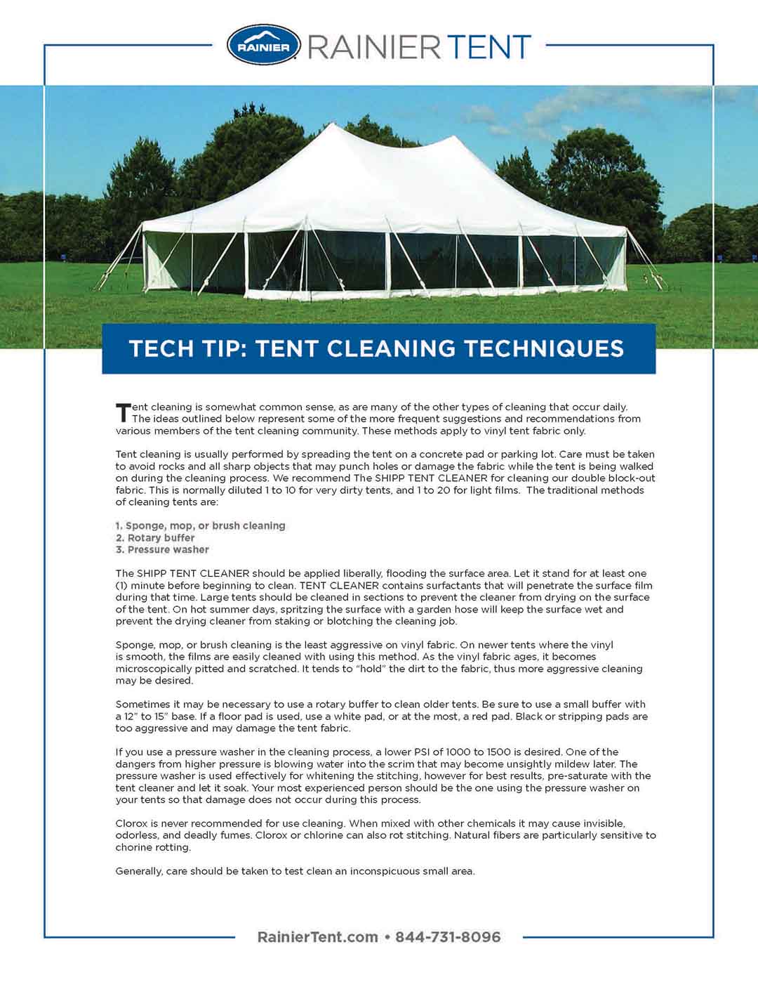 Tent Cleaning Brushes